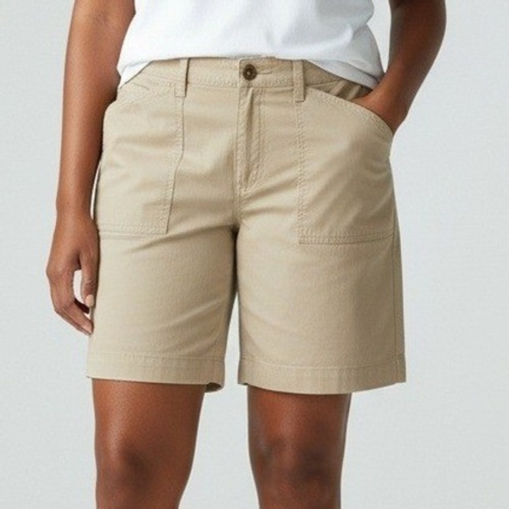 Lauren Ralph Lauren Shorts Women 14W Tan Utility Cotton Gorpcore Plus Size